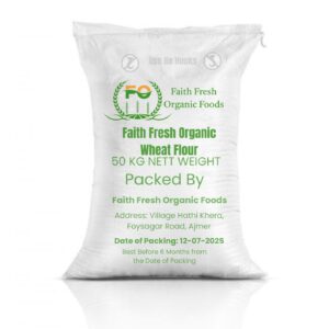 Faith Fresh Organic Wheat Flour – 50 KG Premium Stone-Ground Atta (Packed & Hygienically Processed)