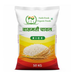 Faith Fresh Organic Basmati Rice (बासमती चावल) – 50 KG Premium Pack